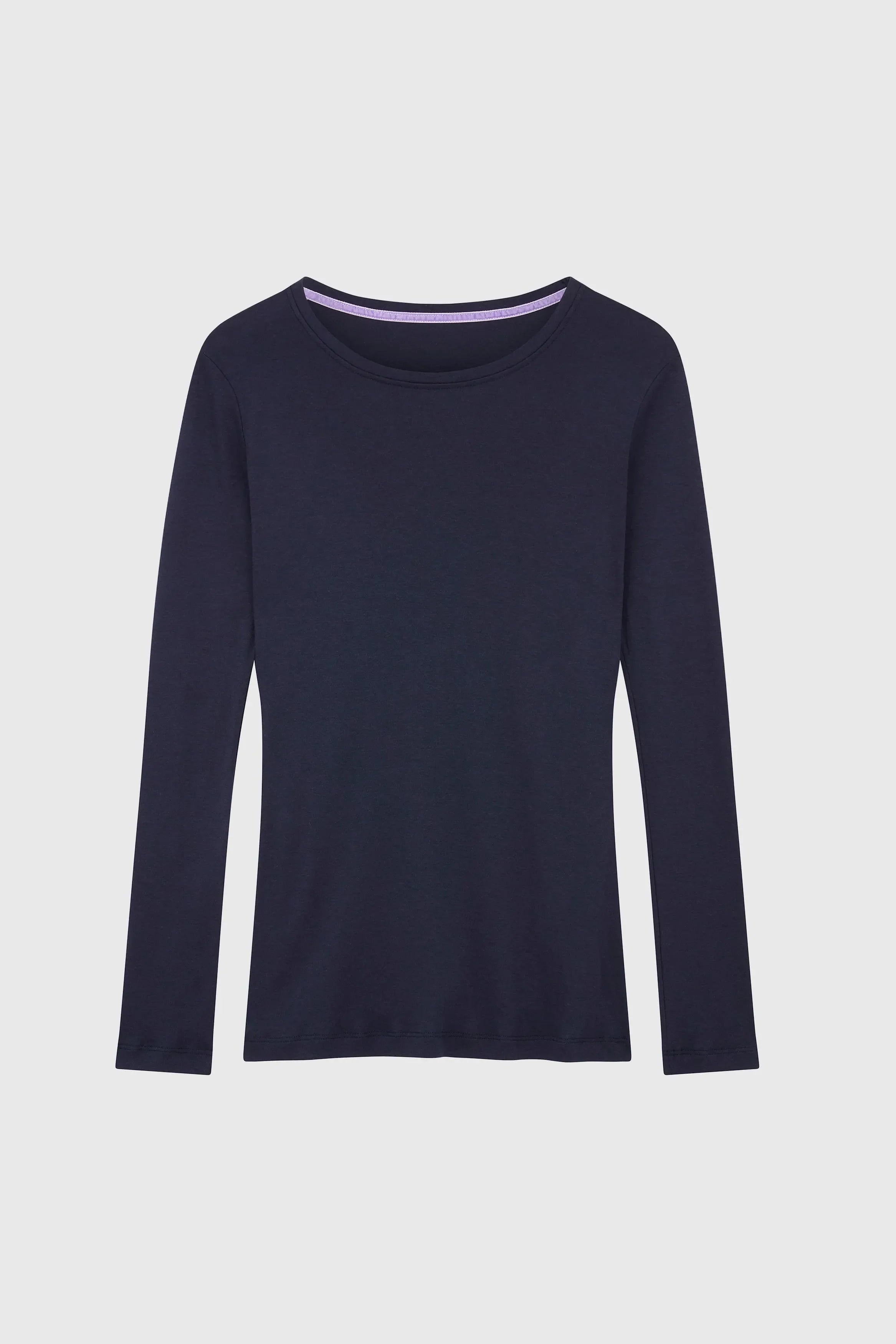 Women's Long Sleeve Crew Neck T-Shirt – Cotton Modal, UK 6-18