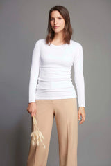 Women's Long Sleeve Crew Neck T-Shirt – Cotton Modal, UK 6-18
