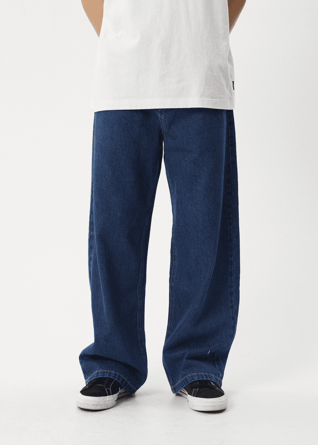 Afends Men's Pablo Baggy Jeans, Hemp Blend Denim