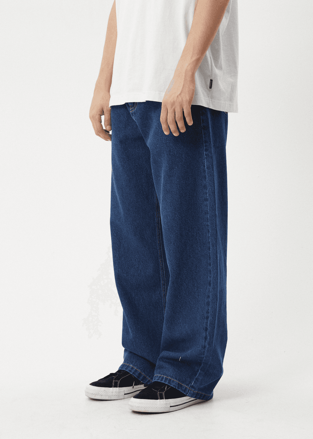 Afends Men's Pablo Baggy Jeans, Hemp Blend Denim