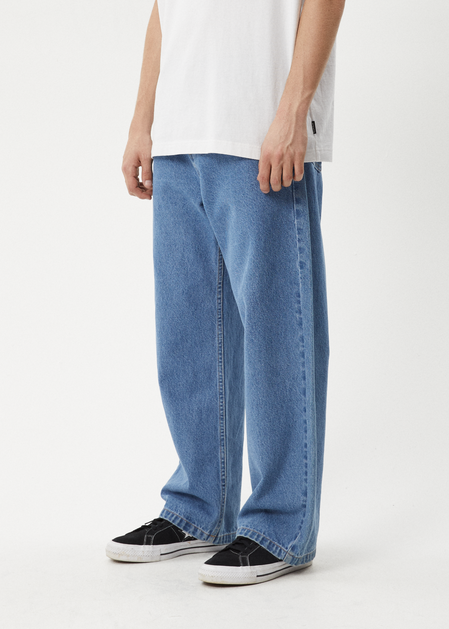Afends Men's Pablo Baggy Jeans, Hemp Blend Denim