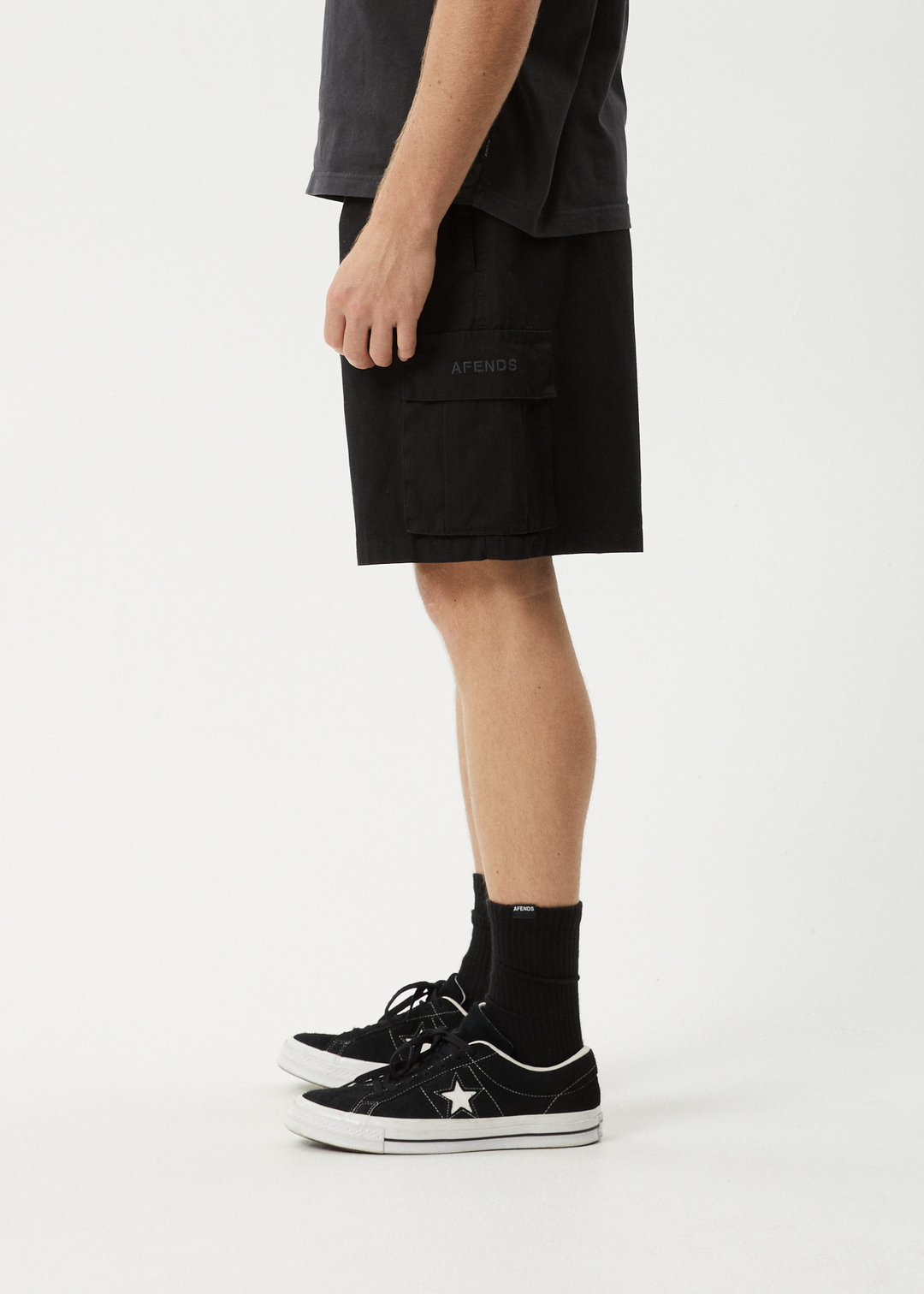 Afends Men's Ripped Out 98 Oversized Cargo Shorts, Organic Cotton