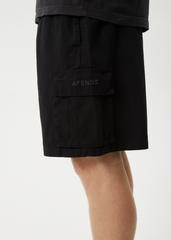 Afends Men's Ripped Out 98 Oversized Cargo Shorts, Organic Cotton