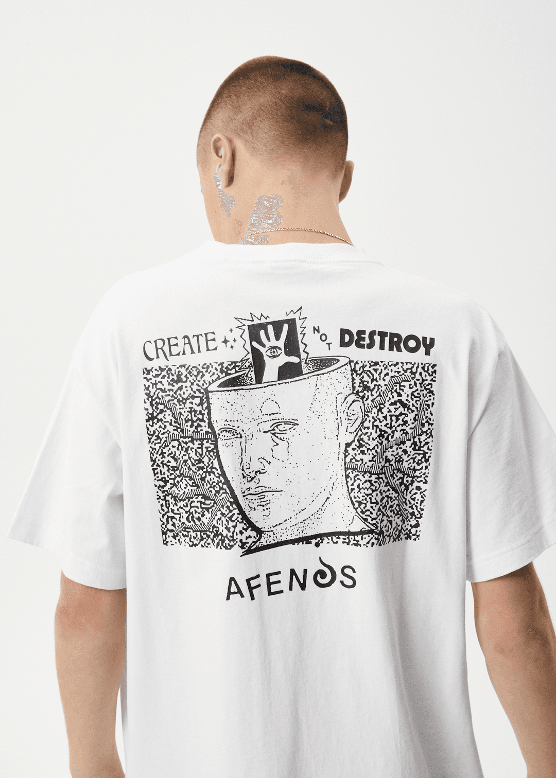 Afends Men's Mind Over Boxy T-Shirt, 240gsm Recycled Cotton Blend