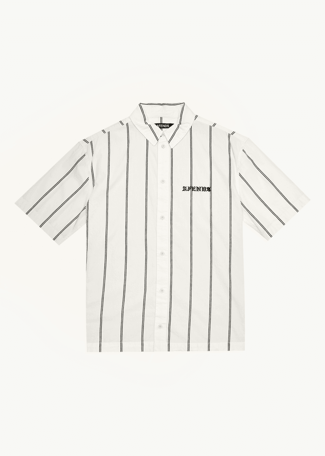 Afends Men's Fineline Short Sleeve Shirt, Organic Cotton Twill