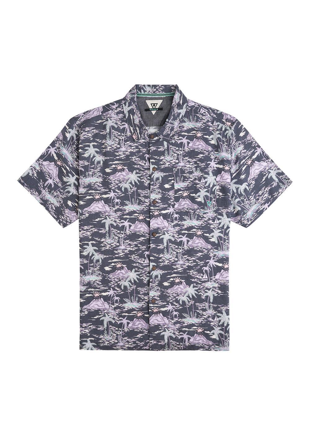 Vissla Men's Tropical Short Sleeve Shirt, Tencel and Linen
