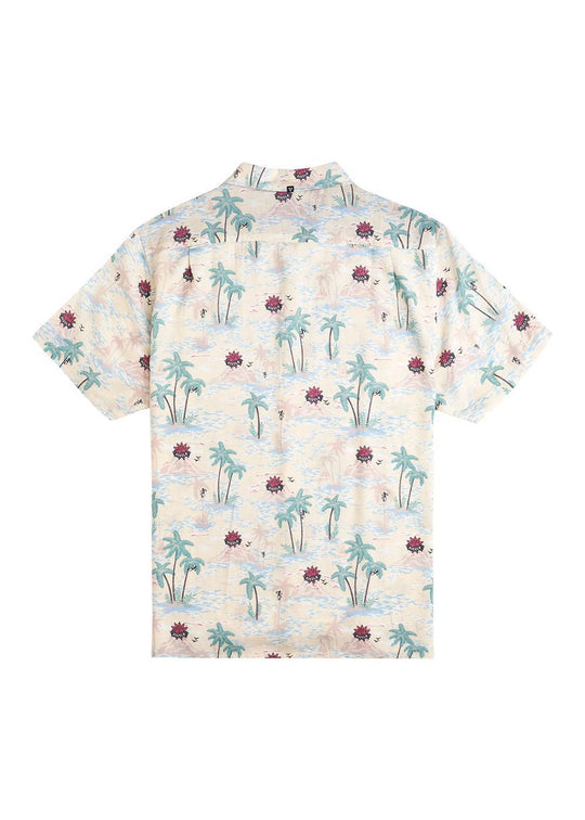 Vissla Men's Tropical Short Sleeve Shirt, Tencel and Linen