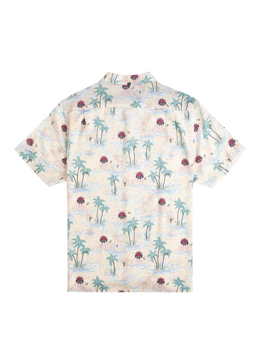 Vissla Men's Tropical Short Sleeve Shirt, Tencel and Linen
