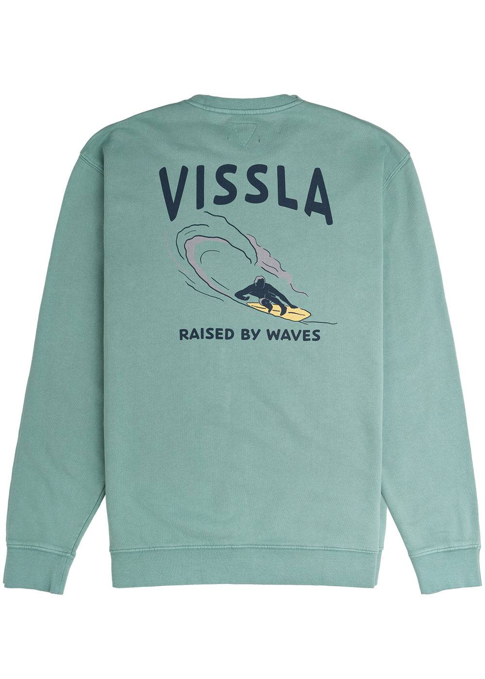 Vissla Men's Raised By Waves Crew Sweatshirt, Organic Cotton