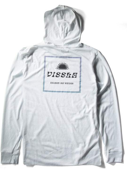 Vissla Men's Box Comp Lite Hooded Long Sleeve T-Shirt, Recycled Blend
