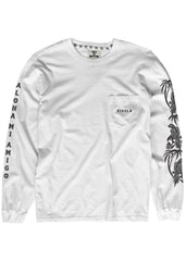 Vissla Men's Parrodise Long Sleeve Pocket T-Shirt, 100% Cotton