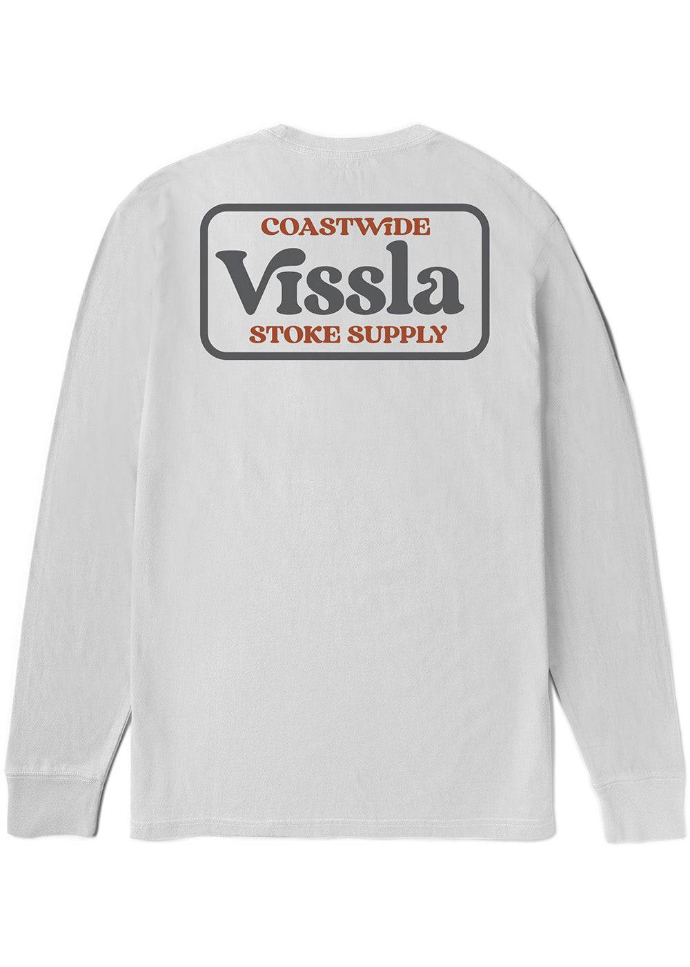 Vissla Men's Coastwide Long Sleeve Pocket T-Shirt, Cotton