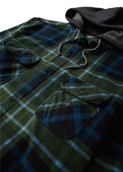 Vissla Men's Eco-Zy Hooded Shirt Jacket, Recycled Polyester Fleece, image 9