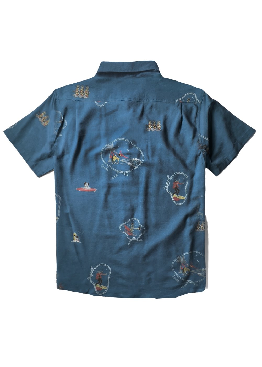 Vissla Men's Wavy West Short Sleeve Shirt, Organic Cotton Blend