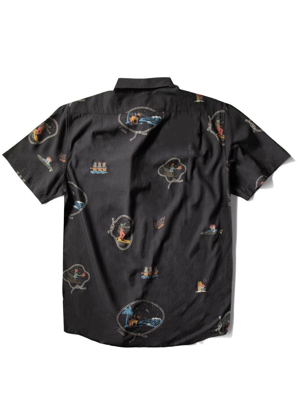 Vissla Men's Wavy West Short Sleeve Shirt, Organic Cotton Blend