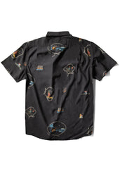 Vissla Men's Wavy West Short Sleeve Shirt, Organic Cotton Blend