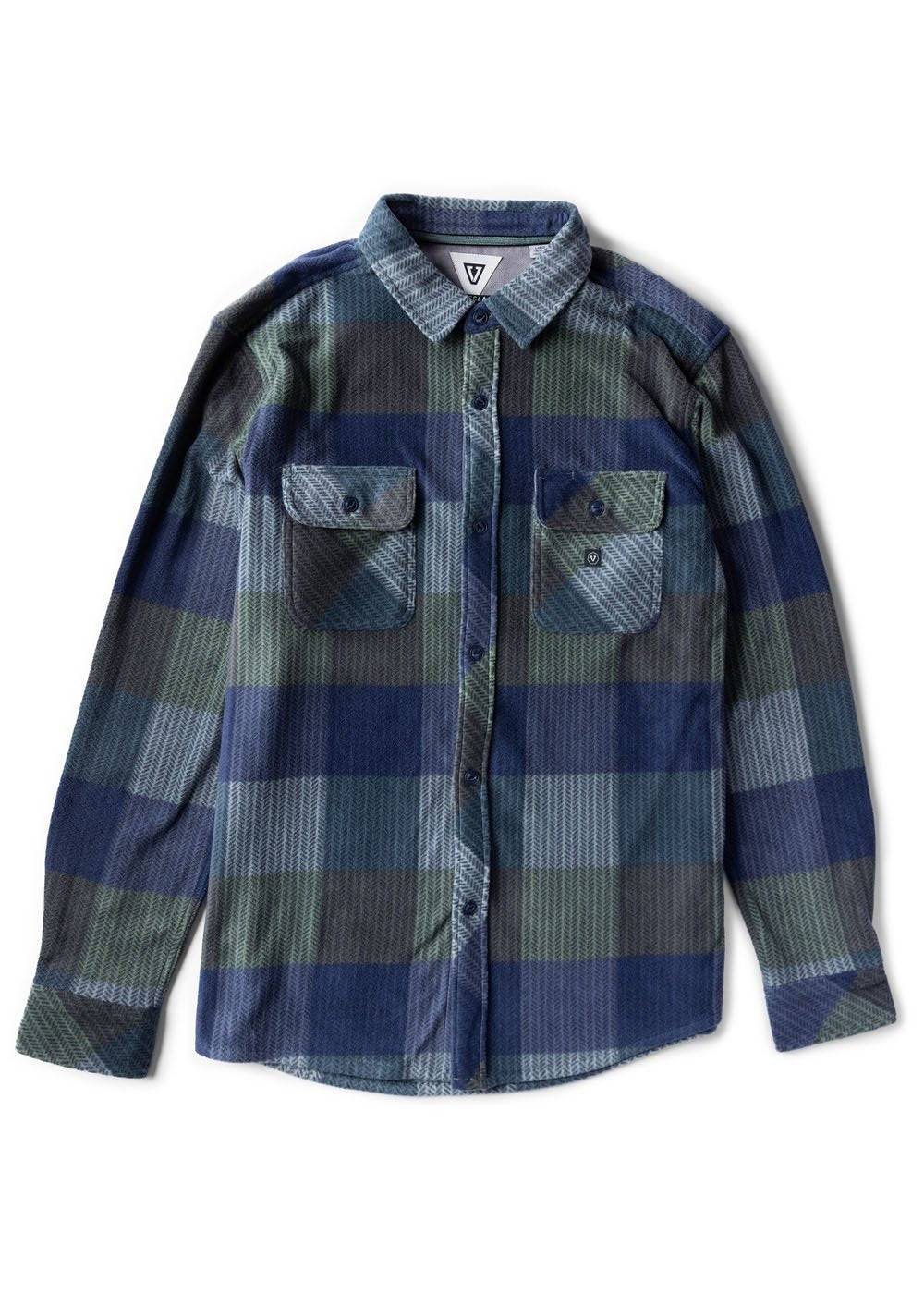 Vissla Men's Eco-Zy Polar Flannel Shirt, Recycled Polyester
