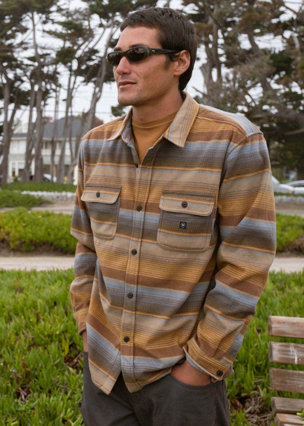 Vissla Men's Eco-Zy Polar Flannel Shirt, Recycled Polyester