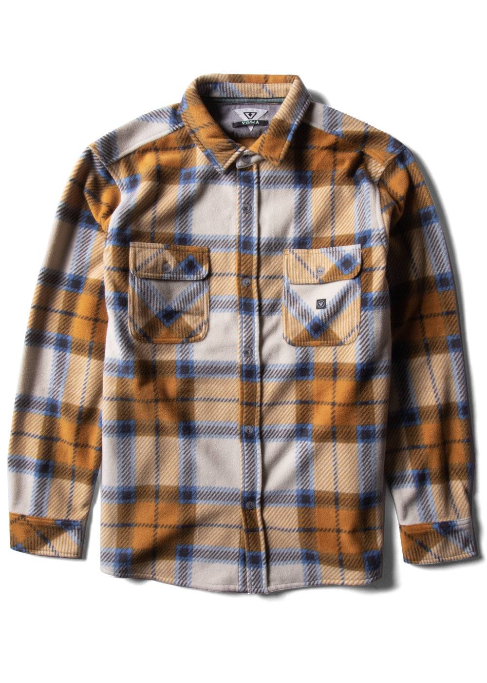 Vissla Men's Eco-Zy Polar Flannel Shirt, Recycled Polyester