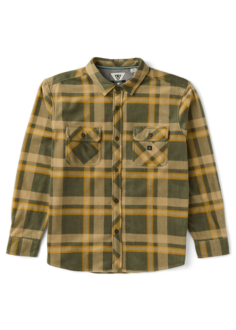 Vissla Men's Eco-Zy Polar Flannel Shirt, Recycled Polyester