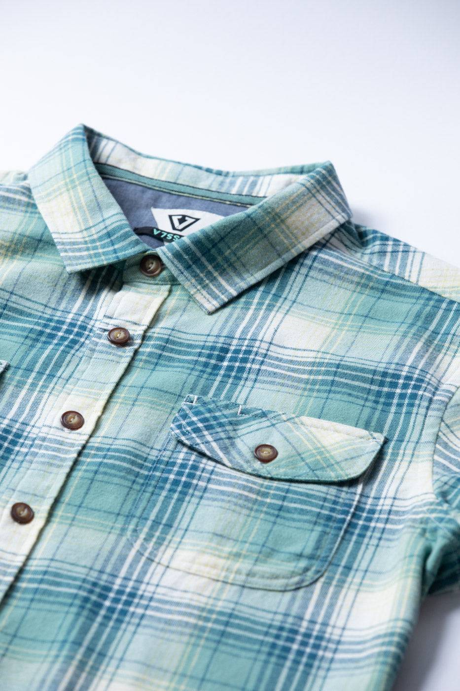 Vissla Men's Central Coast Flannel Shirt, Organic Cotton Plaid