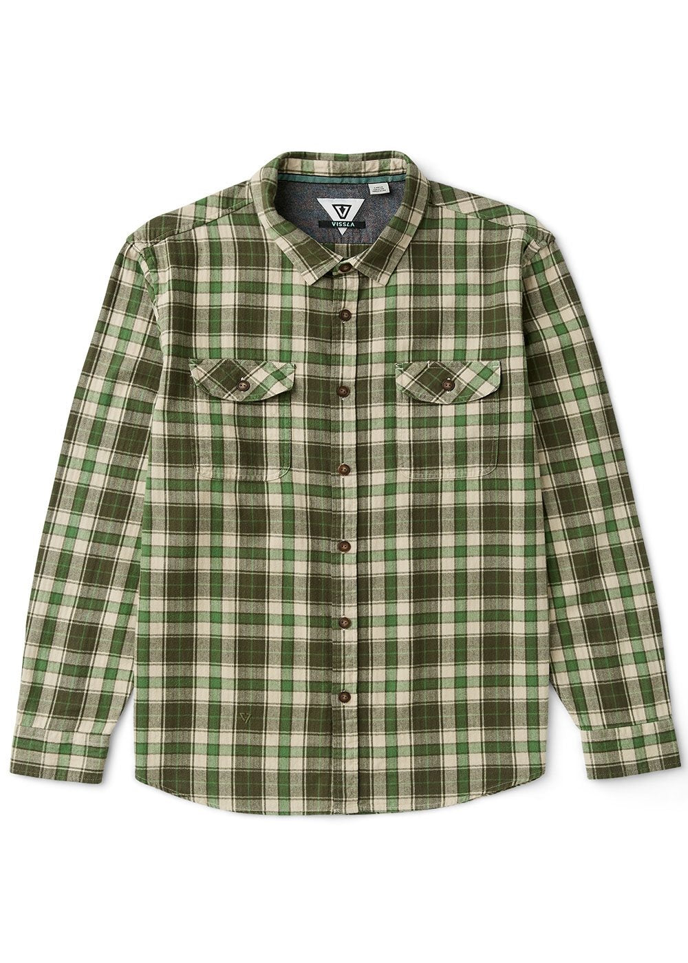 Vissla Men's Central Coast Flannel Shirt, Organic Cotton Plaid