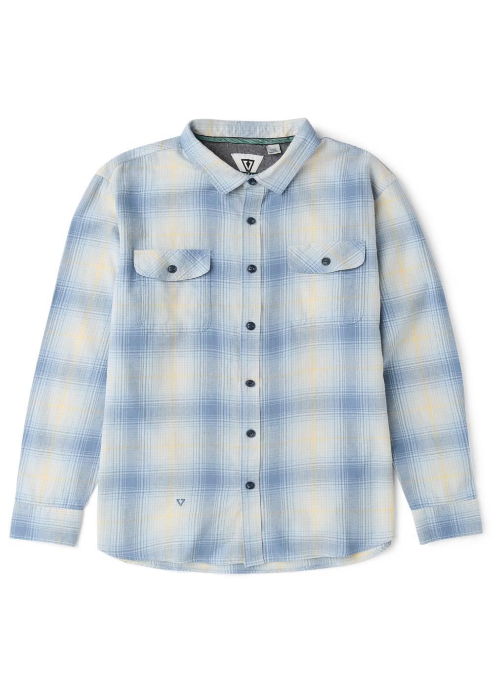Vissla Men's Central Coast Flannel Shirt, Organic Cotton Plaid