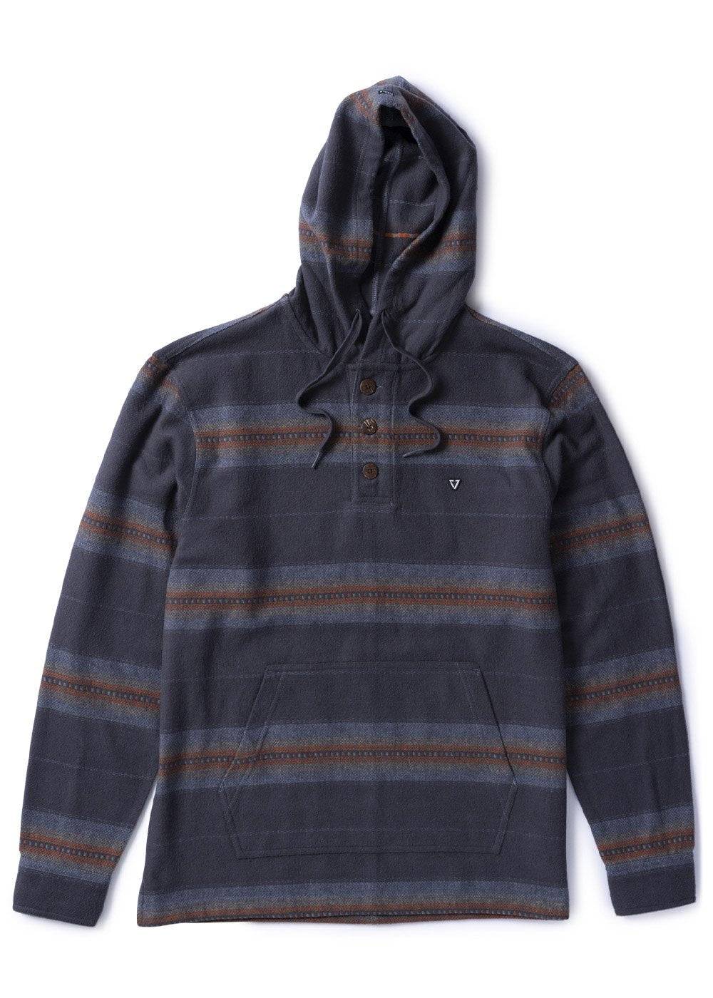 Vissla Men's Descanso Hooded Popover Hoodie, 100% Cotton