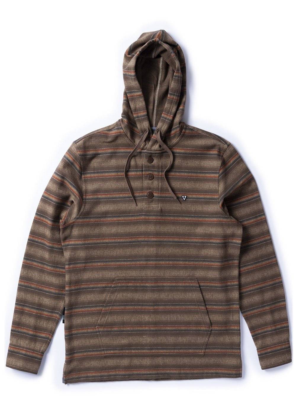 Vissla Men's Descanso Hooded Popover Hoodie, 100% Cotton