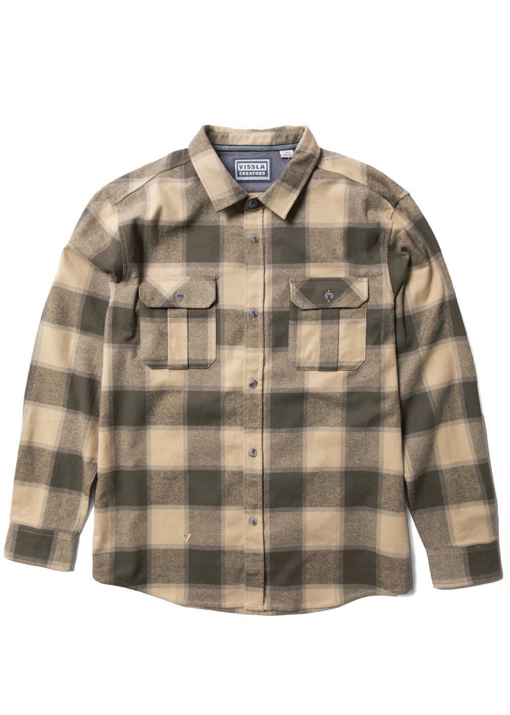 Vissla Men's Creators Innovators Flannel Shirt, Organic Cotton