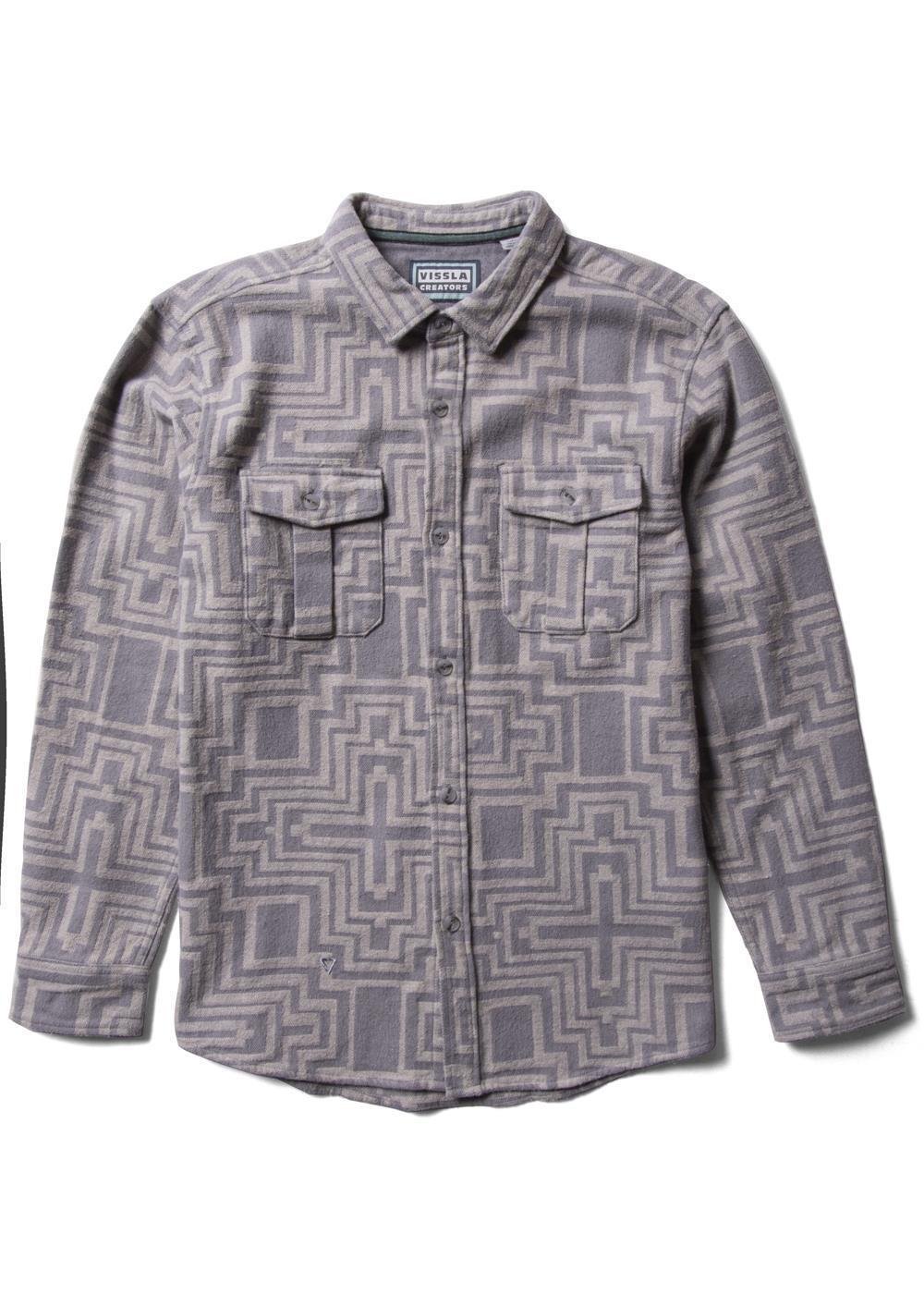 Vissla Men's Creators Sonora Flannel Shirt, Yarn-Dyed Jacquard