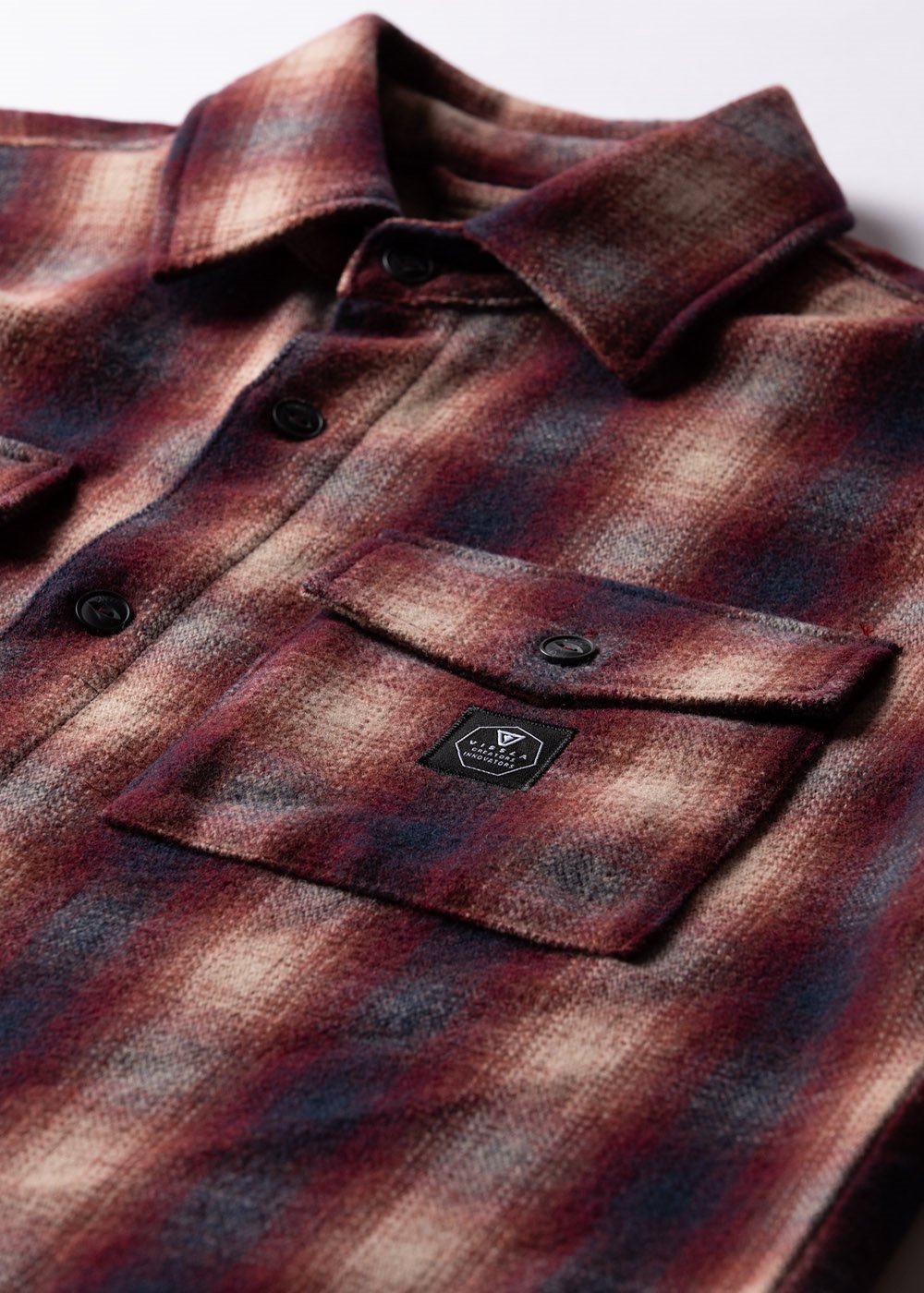 Vissla Men's Woody Flannel Shirt, Heavyweight Wool Blend