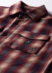 Vissla Men's Woody Flannel Shirt, Heavyweight Wool Blend