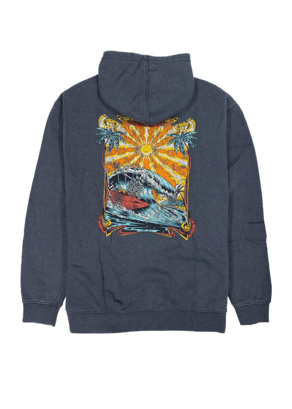 Vissla Men's Shredded Acid Wash Hoodie, 380gsm Fleece