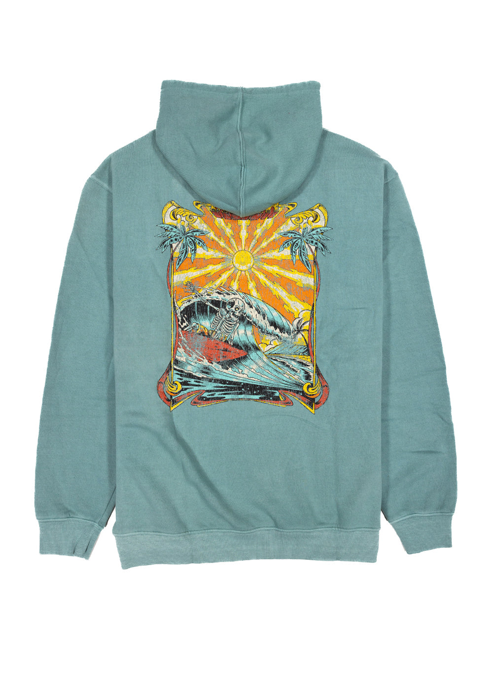 Vissla Men's Shredded Acid Wash Hoodie, 380gsm Fleece