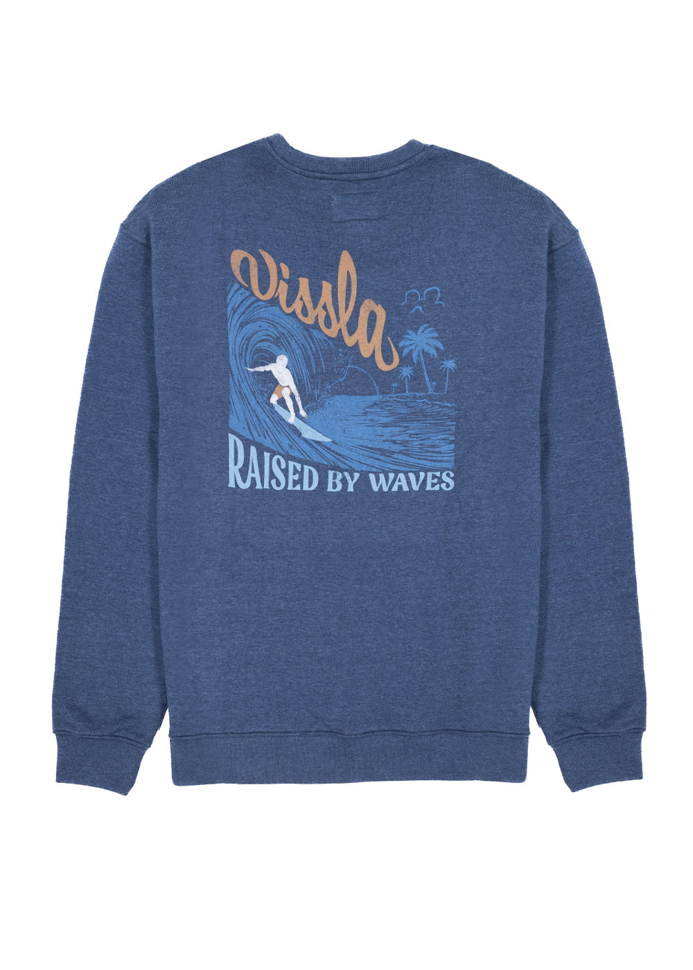 Vissla Men's Raised By Waves Crew Sweatshirt, 310gsm Fleece