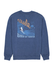Vissla Men's Raised By Waves Crew Sweatshirt, 310gsm Fleece