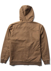 Vissla Men's Creators Grit Hooded Canvas Jacket, Flannel Lined