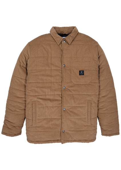 Vissla Men's Paxon Corduroy Puffer Jacket, Square Quilting