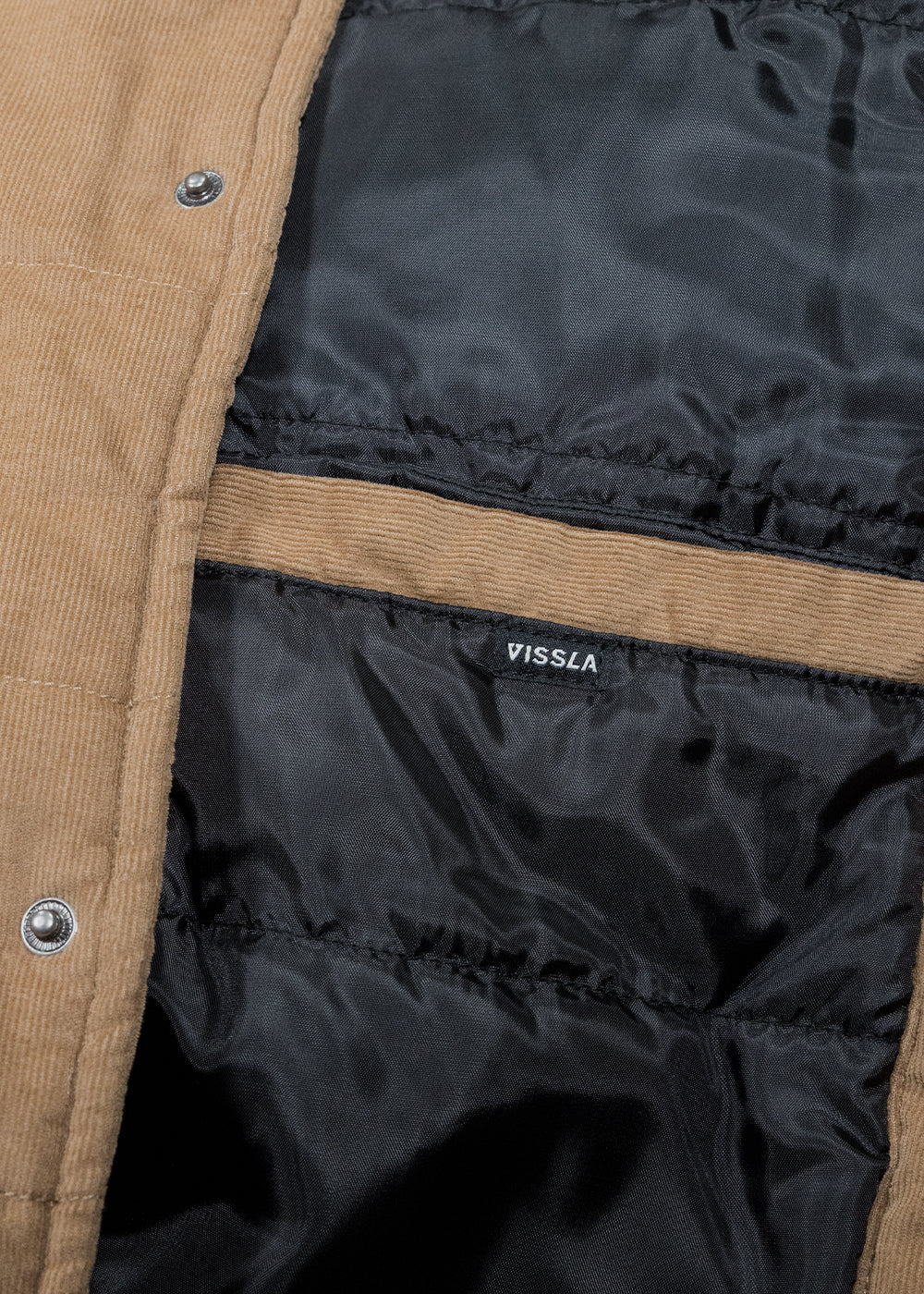Vissla Men's Paxon Corduroy Puffer Jacket, Square Quilting
