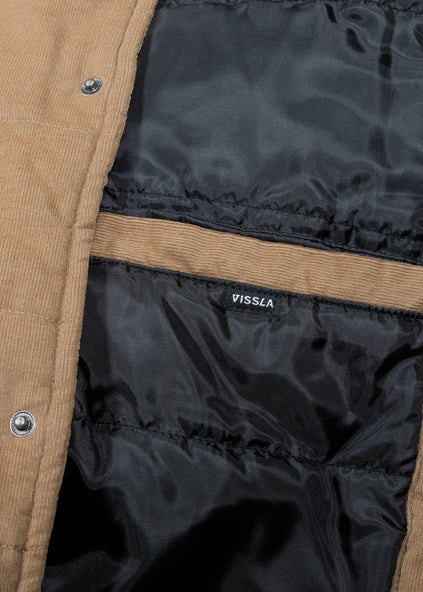 Vissla Men's Paxon Corduroy Puffer Jacket, Square Quilting, image 6