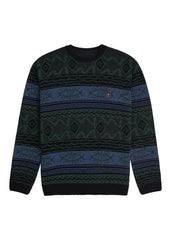 Vissla Men's Blur Jacquard Crew Neck Jumper, Wool Blend