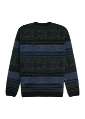 Vissla Men's Blur Jacquard Crew Neck Jumper, Wool Blend