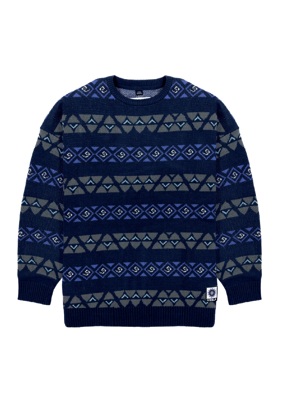 Vissla Men's Bel Air Jacquard Crew Jumper, Organic Cotton Blend