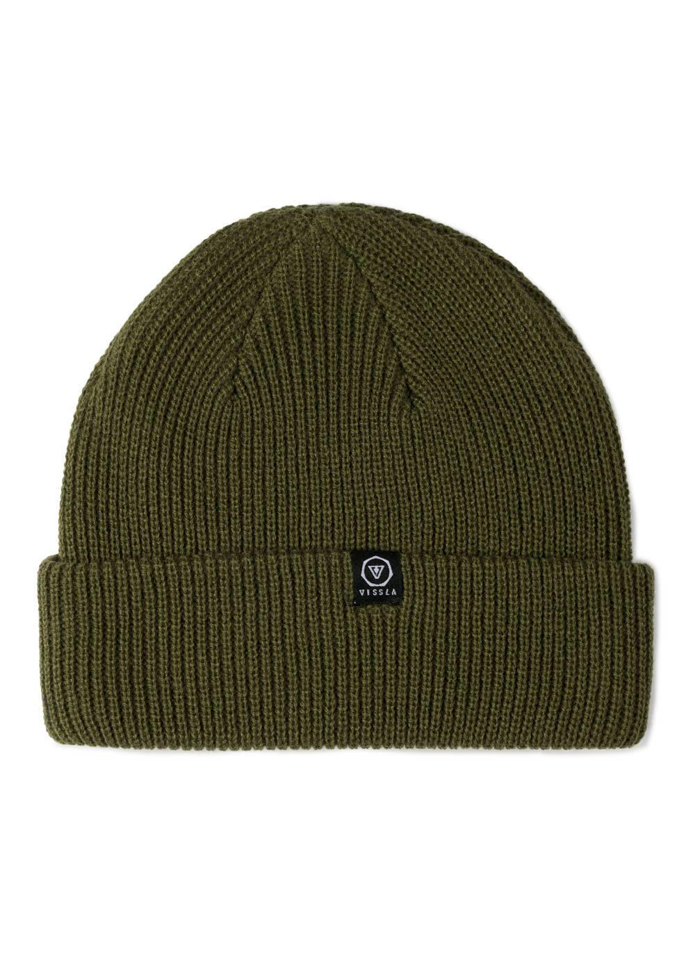 Vissla Unisex Trimline Cuffed Beanie, Heathered Acrylic Knit