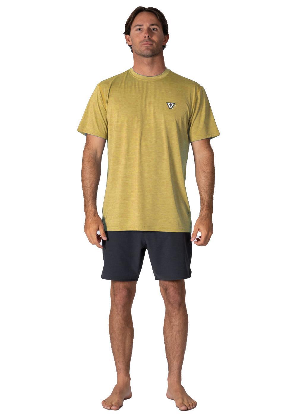 Vissla Men's Twisted Short Sleeve Rash Vest, Recycled Polyester