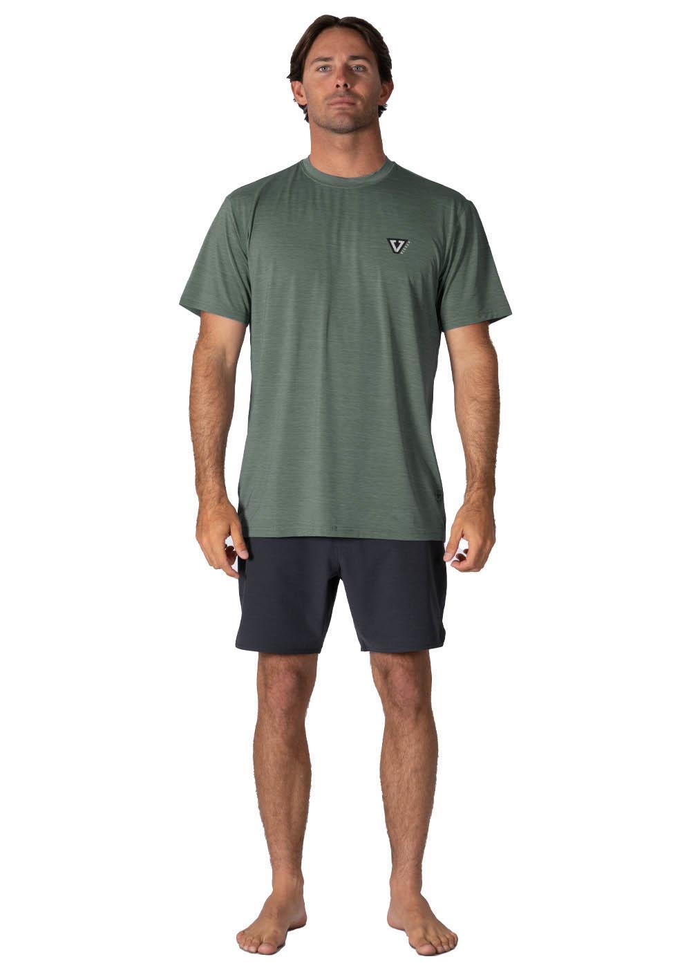 Vissla Men's Twisted Short Sleeve Rash Vest, Recycled Polyester