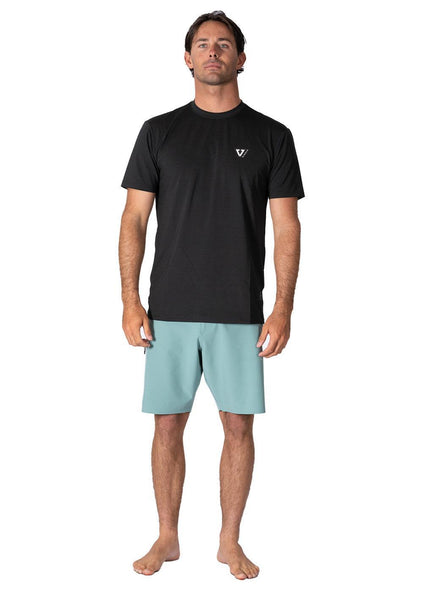 Vissla Men's Twisted Short Sleeve Rash Vest, Recycled Polyester