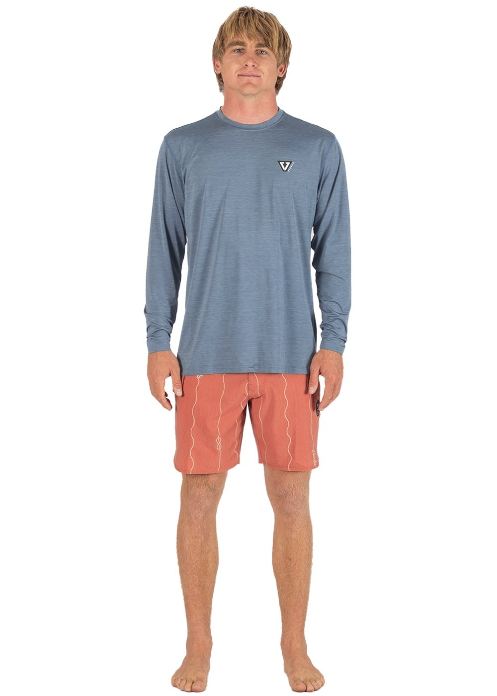 Vissla Men's Twisted Eco Long Sleeve Surf Tee, Recycled Polyester