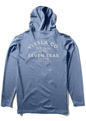 Vissla Men's Twisted Eco Hooded Long Sleeve Lycra, Recycled Poly
